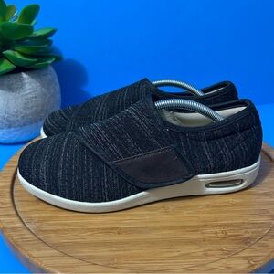 Youyun Orthopedic Trainers Black Slip-On Adjustable Strap Diabetic Shoes Size 7